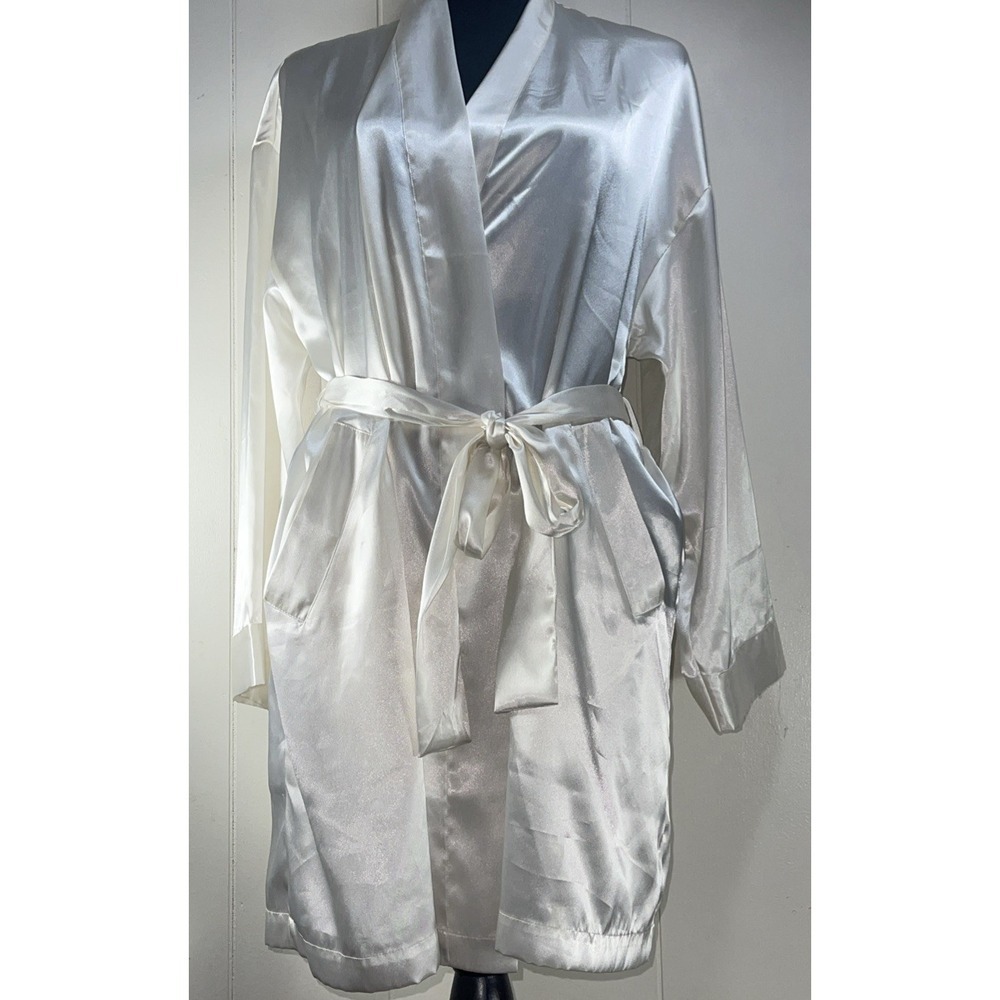 Victoria's Secret White Satin Robe